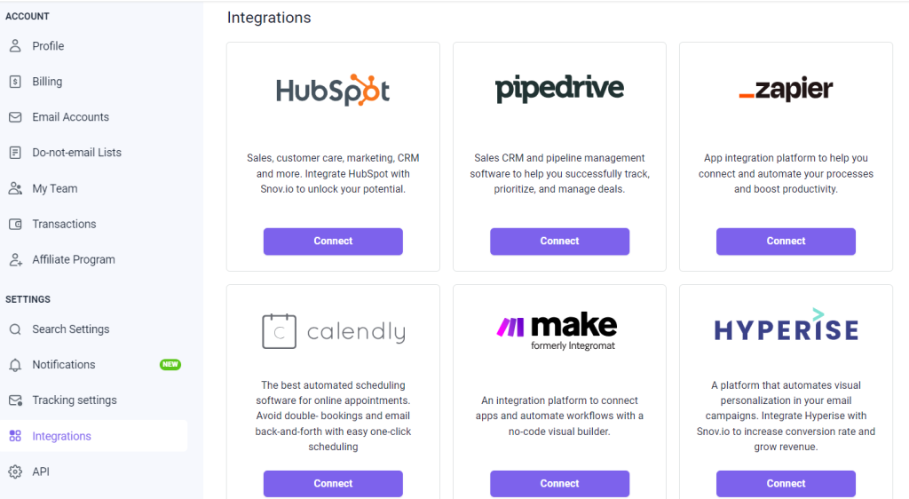 Snovio Integraciones